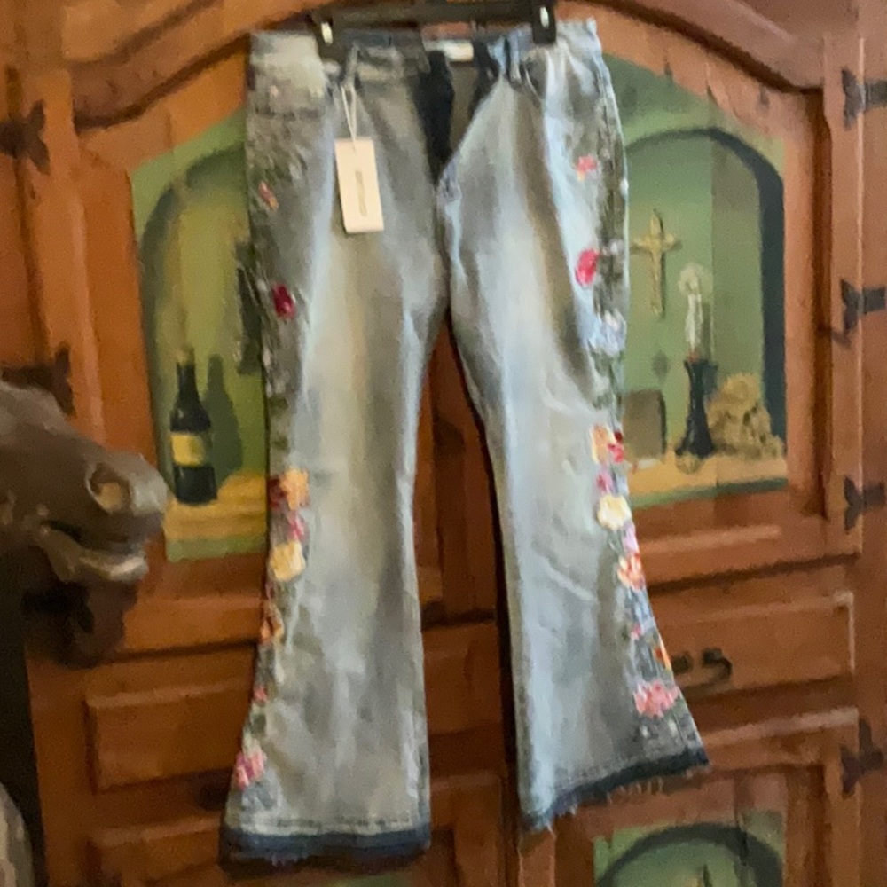 ThCreasa Denim Fashion Embroidered Jeans